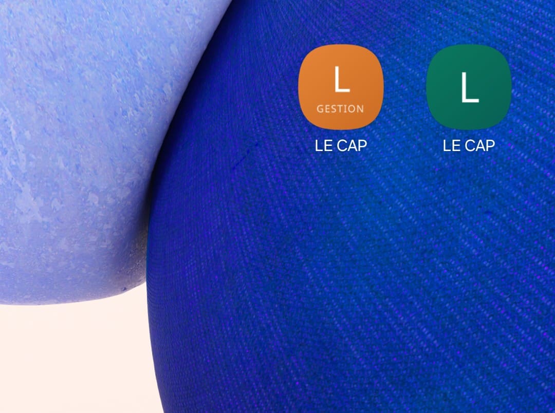 Deux icônes côte à côte sur un écran d’accueil de téléphone